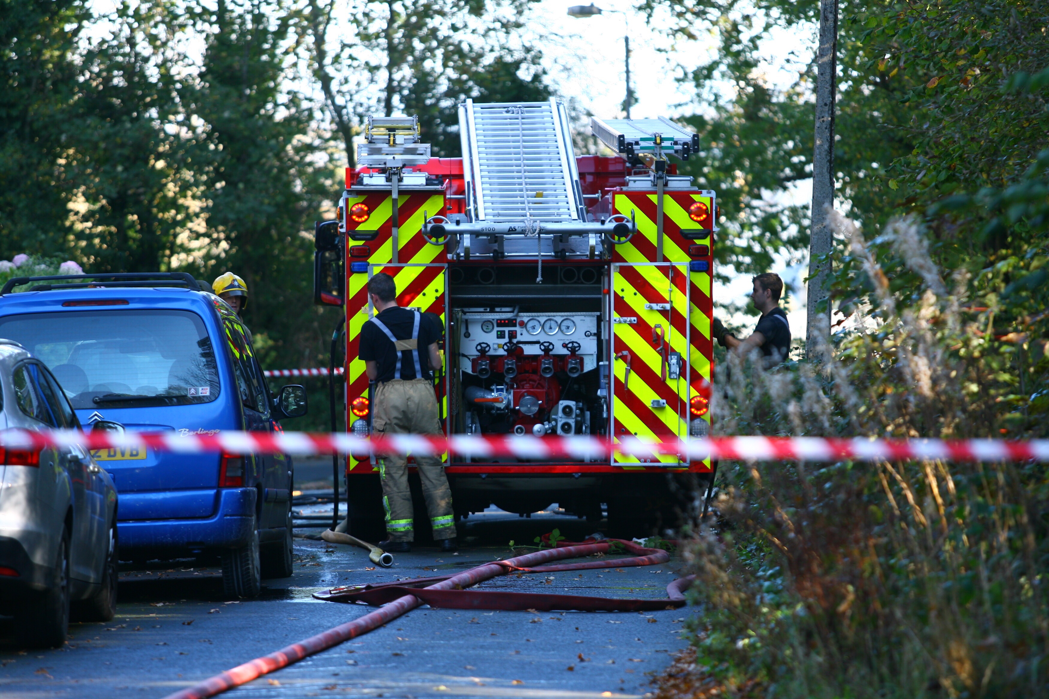 SHED FIRE TACKLED IN NEWPORT