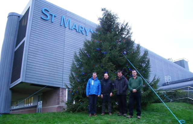 CHRISTMAS TREE STANDS TALL AT ST MARY’S