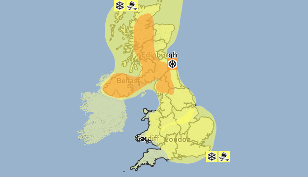 SNOW AND ICE WARNING ISSUED FOR THE ISLE OF WIGHT