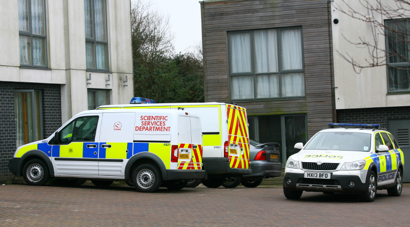 FORENSICS EXAMINE FLAT FOLLOWING DEATH