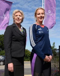 Kim Murray, right, with Maggie Bull at Barratt's Bluebell Meadows development at Newport, Isle of Wight. Isle of Wight County Press News Service. 01983 522210 / 07968 361094