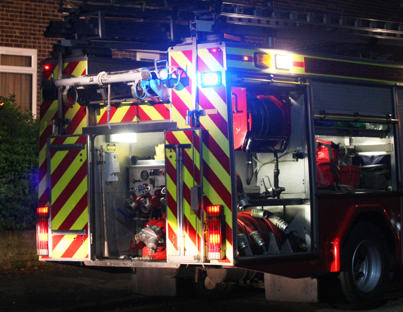 PROPERTY FIRE IN EAST COWES