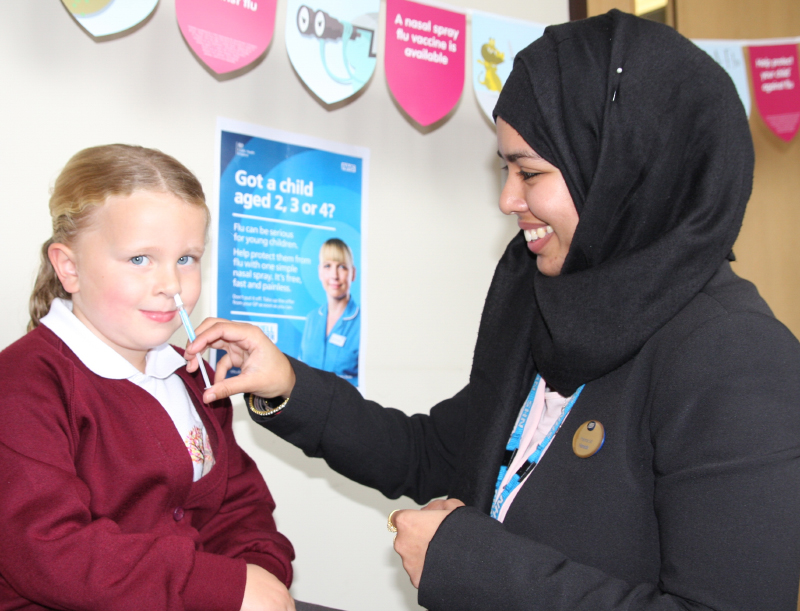 FREE FLU VACCINATIONS NOW AVAILABLE FOR 5 TO 7-YEAR-OLDS IN SCHOOL