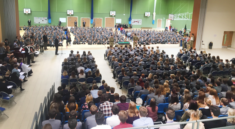 CADETS LEAD WHOLE ACADEMY IN ACT OF REMEMBRANCE AT COWES