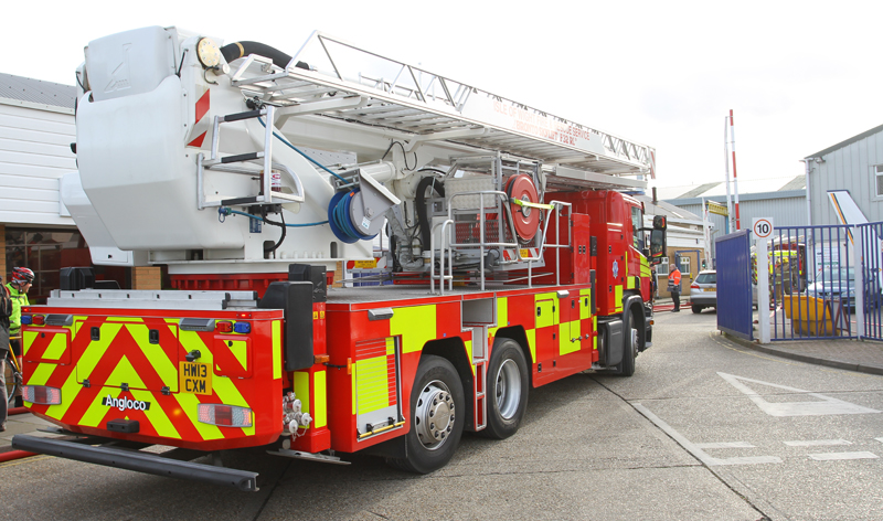FIRE AT GKN IN EAST COWES