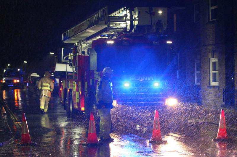 AERIAL LADDER CALLED TO LOOSE ROOF TILES