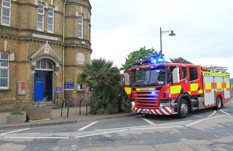 LIGHT FITTING CAUSES FIRE RESPONSE