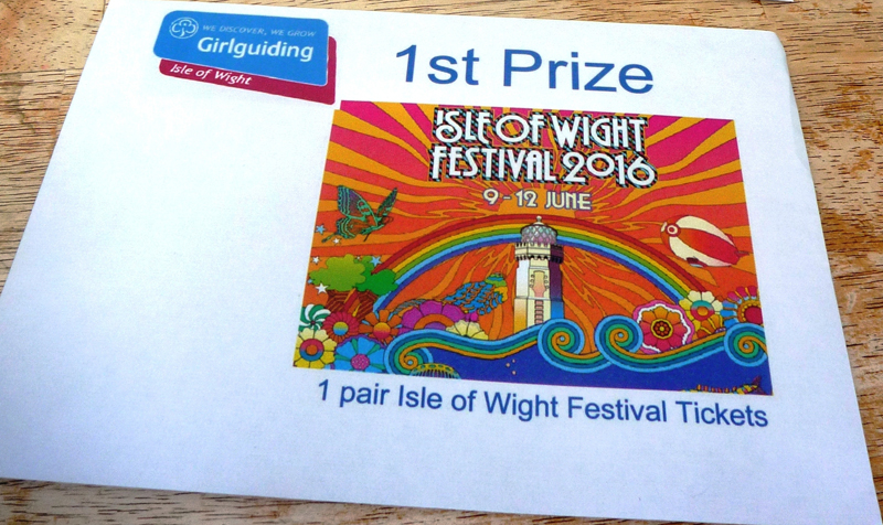OVER £1000 RAISED BY RAFFLE FOR GIRLGUIDING IW