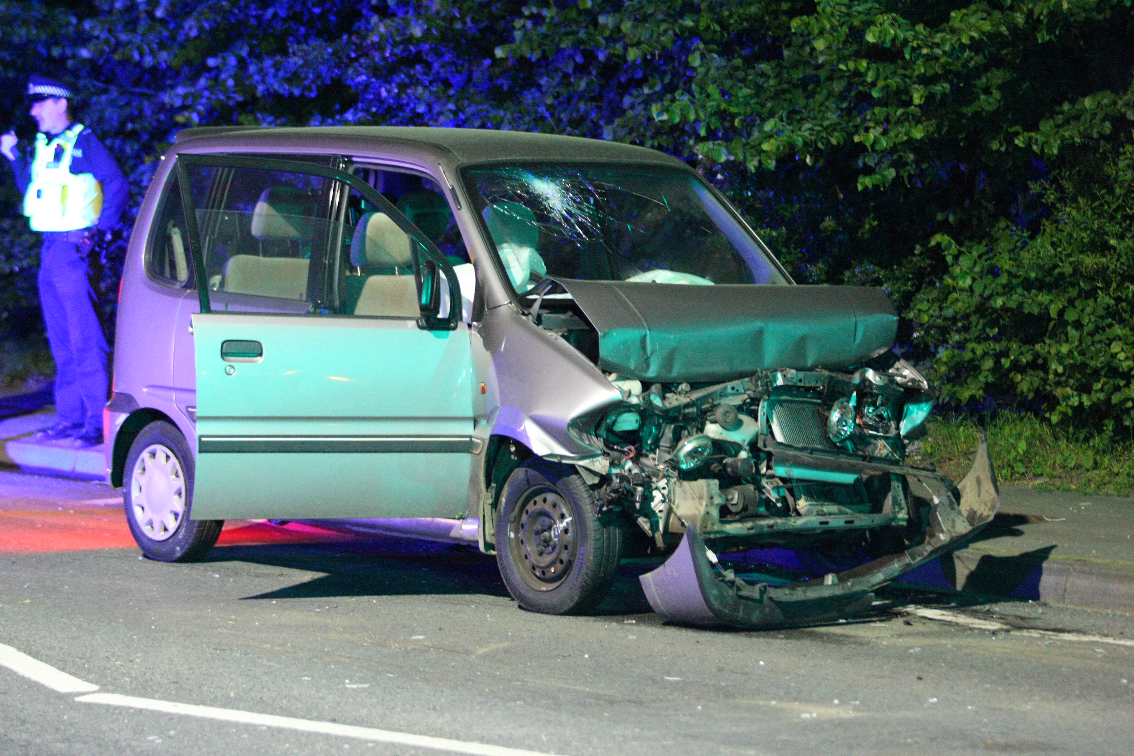 DRIVER DETAINED AFTER MIDNIGHT CRASH