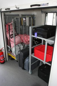 The new internal, secure luggage compartment