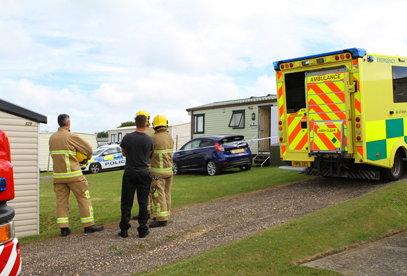 BODY FOUND IN CARAVAN AT BEMBRIDGE HOLIDAY PARK