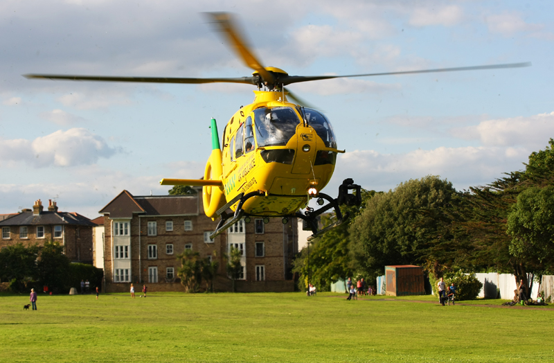 AIR AMBULANCE CALLED TO CYCLIST IN RYDE