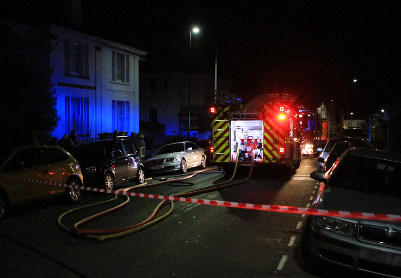 FIREFIGHTERS RUSH TO RYDE PROPERTY FIRE