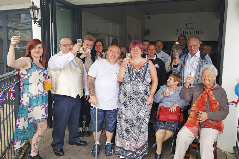COUPLE WHO MET AT THE NEEDLES RETURN TO RENEW WEDDING VOWS