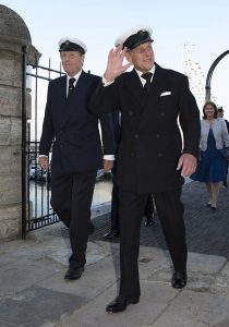 Duke of Edinburgh comes ashore at Cowes Week - photo: Graham Reading