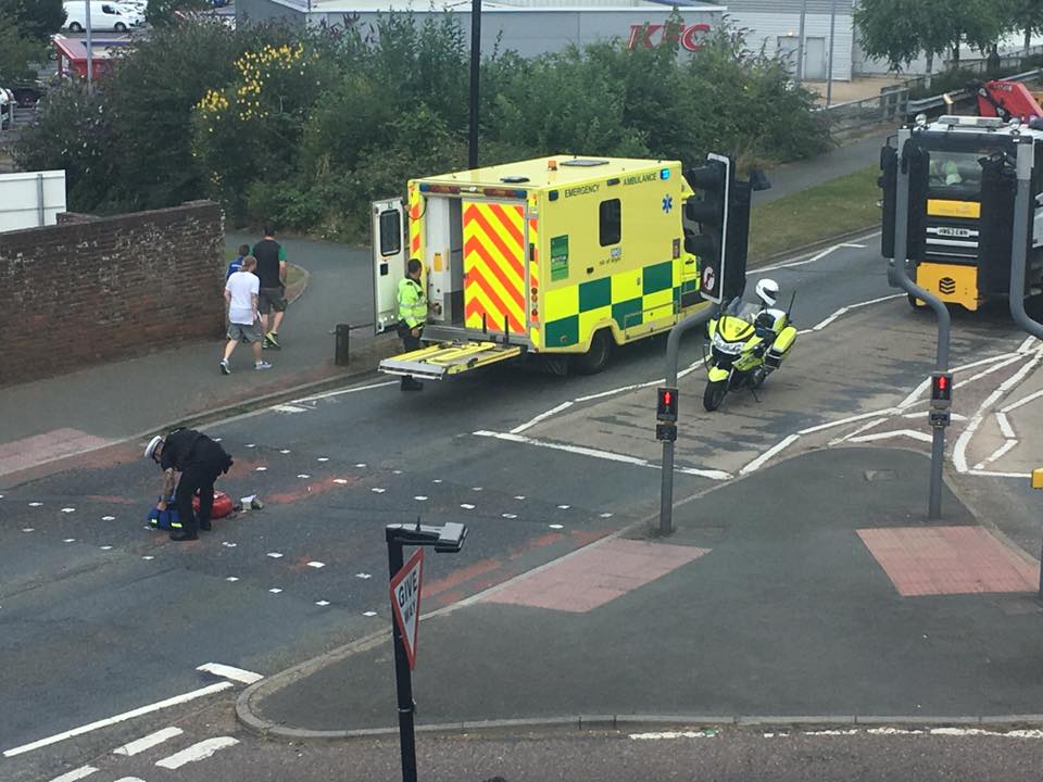 PEDESTRIAN INJURED BY CAR IN NEWPORT