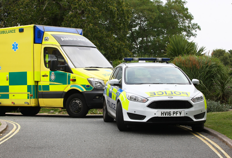 PERSON ON CLIFF EDGE PROMPTS EMERGENCY RESPONSE