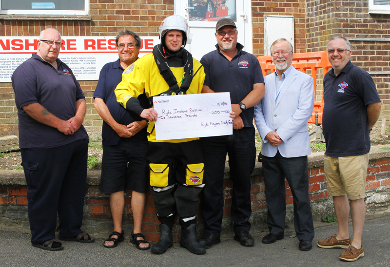 RYDE RESCUE RECEIVES DONATION FROM MAYOR’S CHARITY FUND