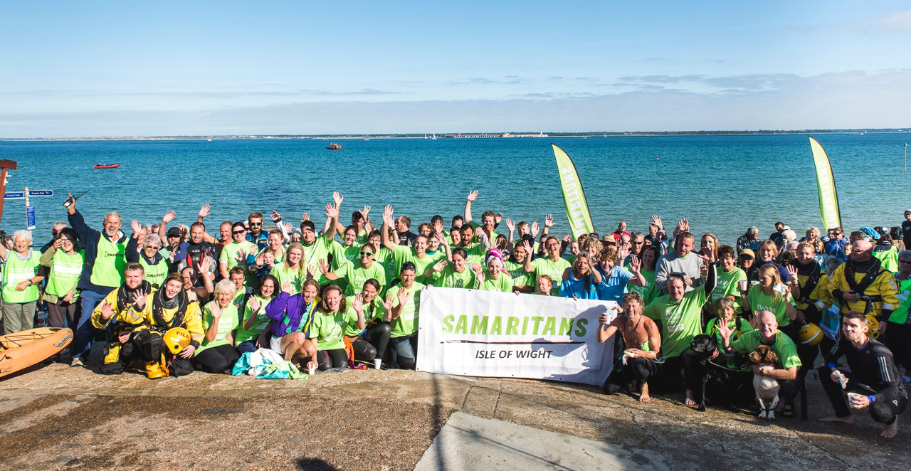 42 SWIMMERS CROSS THE SOLENT IN AID OF THE SAMARITANS