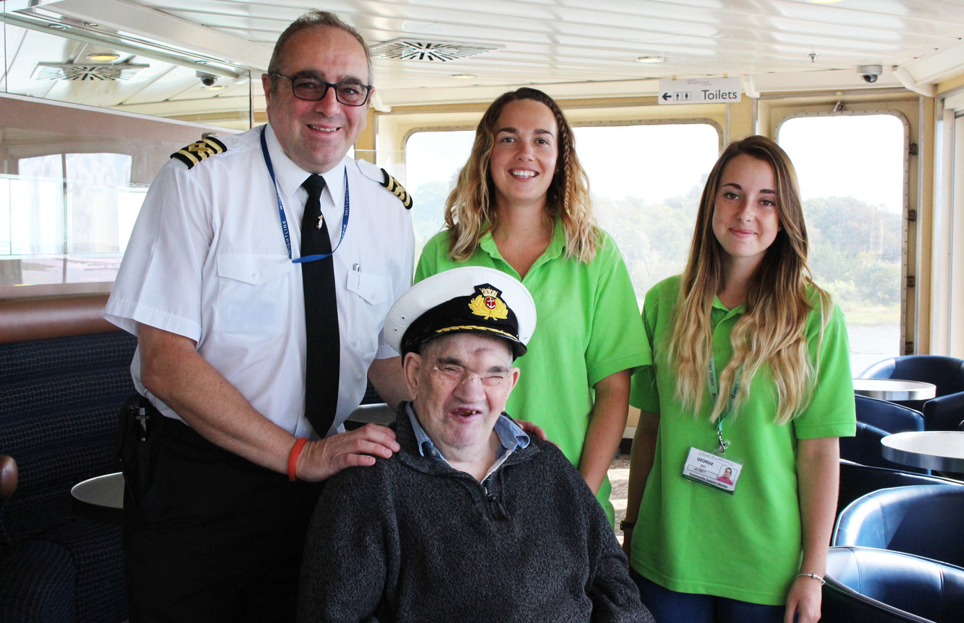 FERRY TREAT FOR TOTLAND RESIDENT DAVID