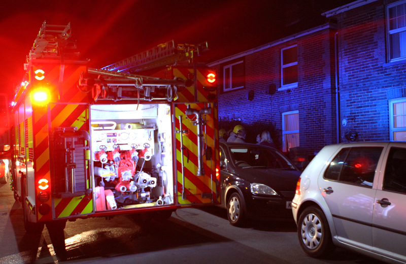 OVEN FIRE PROMPTS DOUBLE TURNOUT