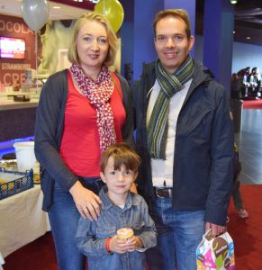 L-R: Charlotte, Oliver (5) and Peter Back