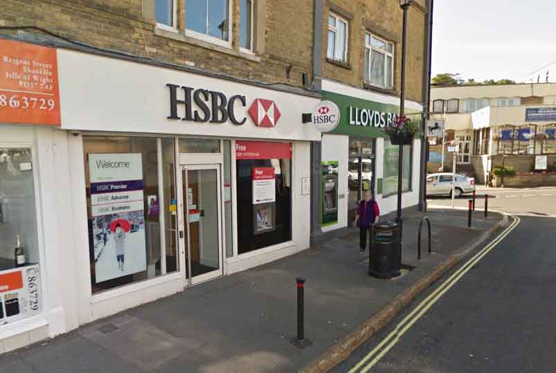 HSBC BRANCHES IN COWES AND SHANKLIN TO CLOSE