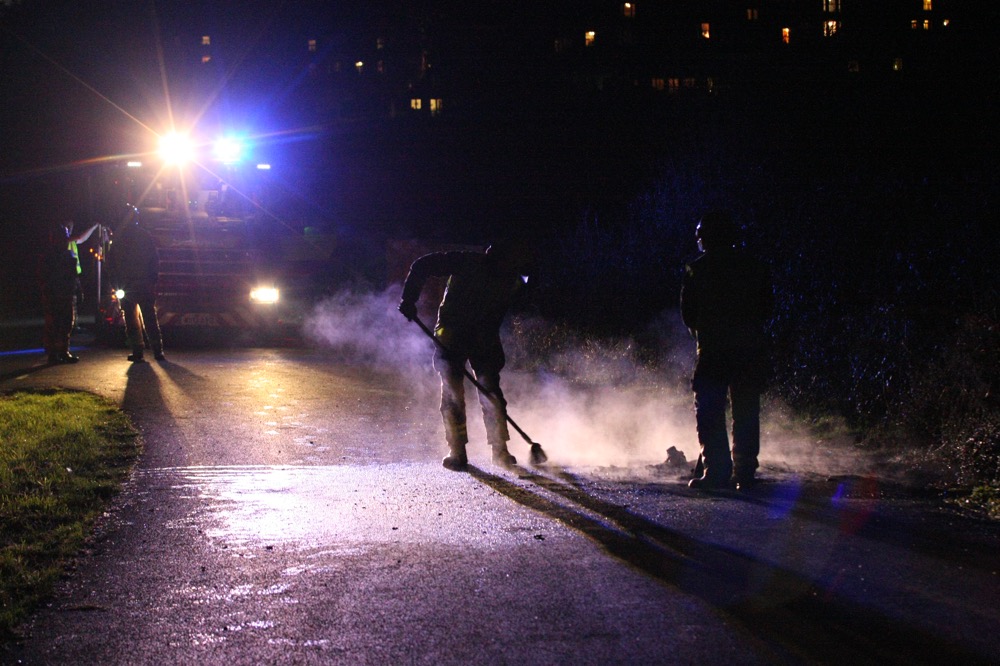 SCOOTER BLAZE SPARKS FIRE SERVICE RESPONSE