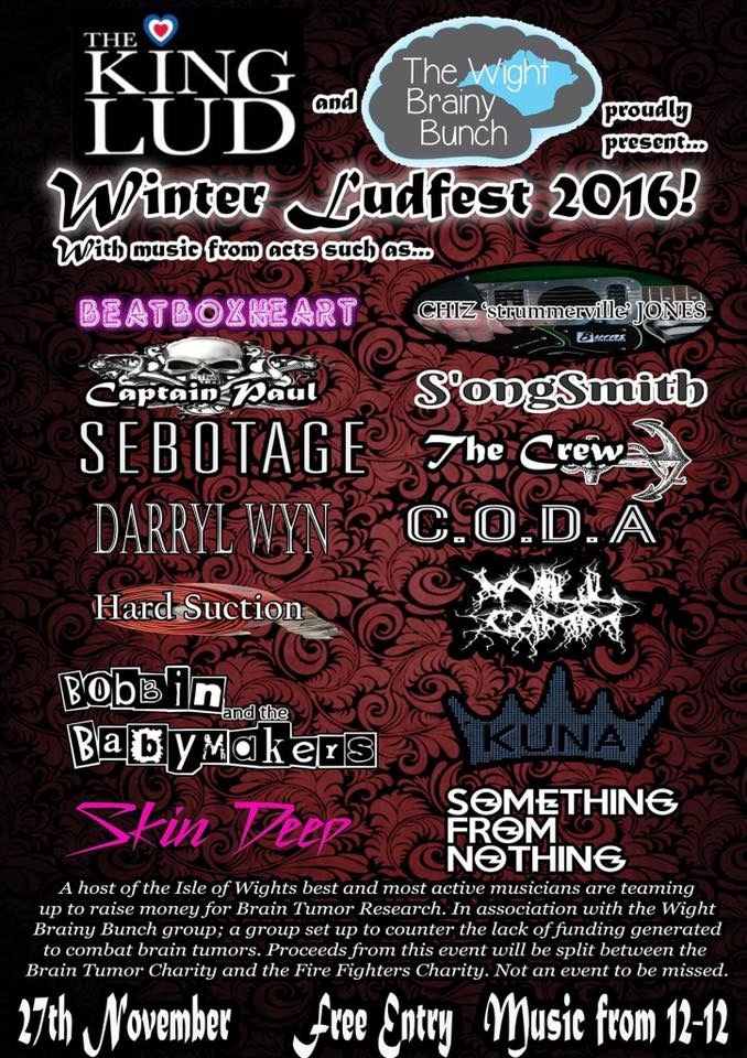 WINTER LUDFEST RETURNS IN AID OF WIGHT BRAINY BUNCH