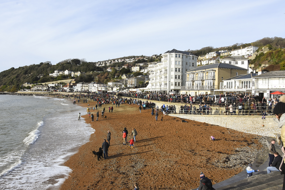 WEATHER KIND AT VENTNOR FOR BOXING DAY SWIMMERS