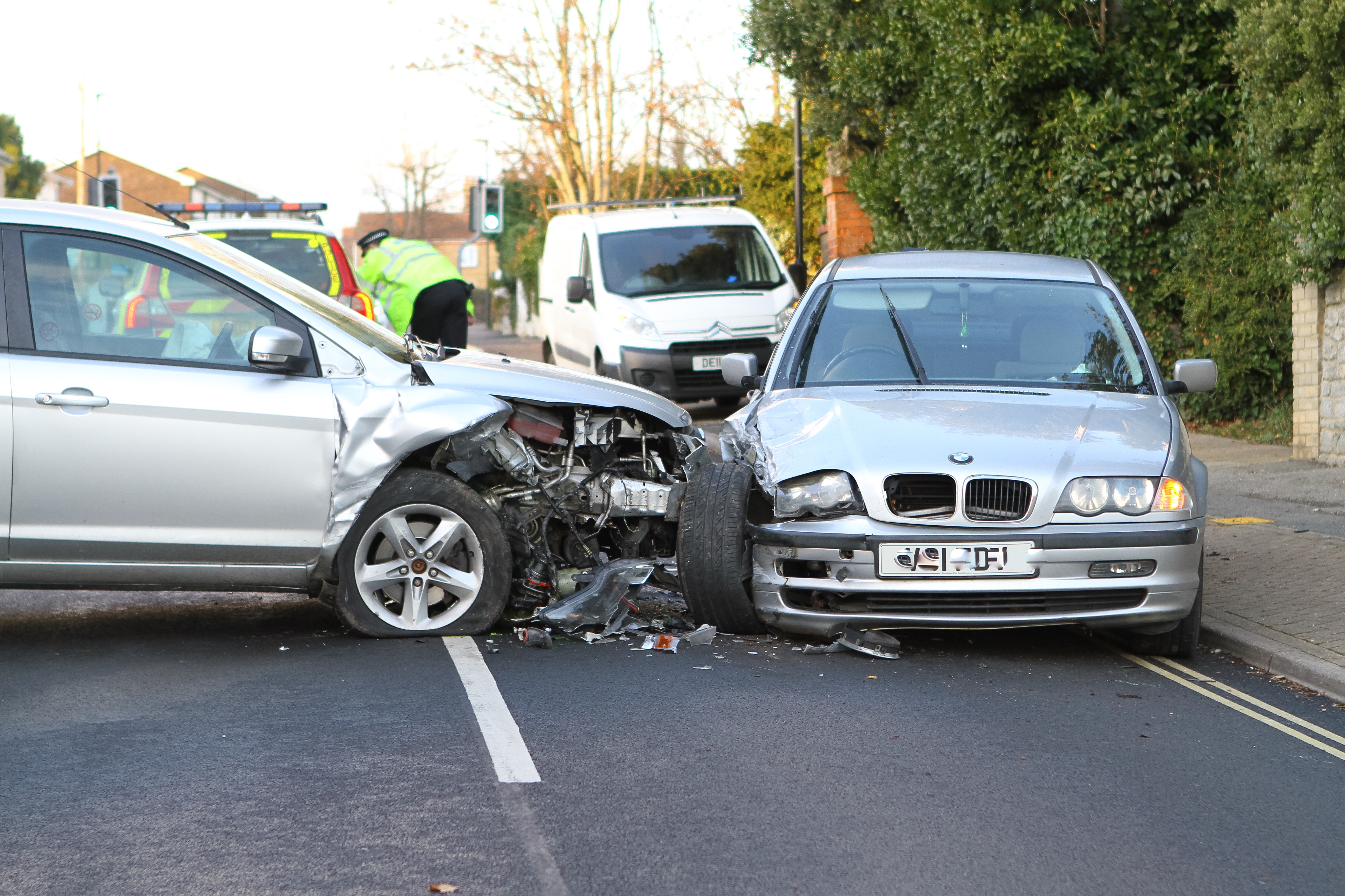 CRASH CLOSES ASHEY ROAD