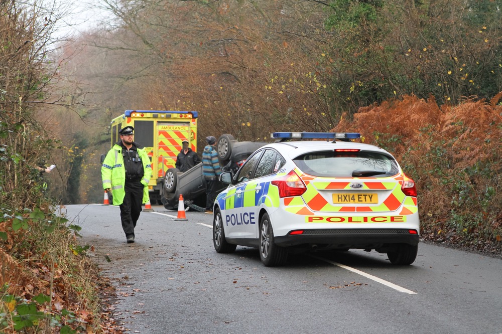 CAR OVERTURNS IN HAVENSTREET