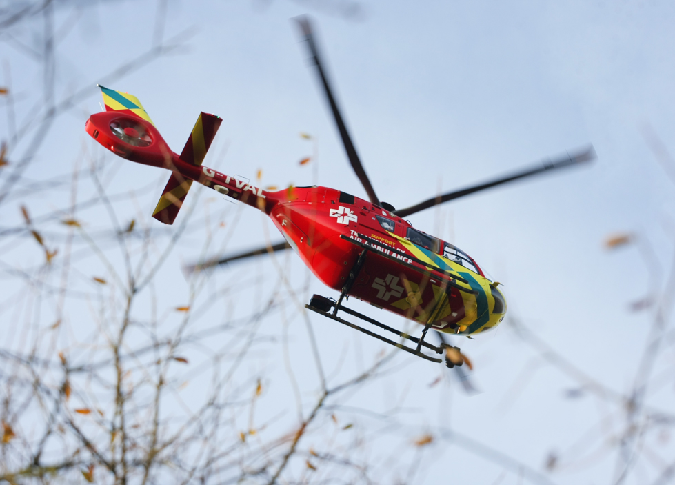 AIR AMBULANCE FLIES PATIENT FROM ROSEMARY LANE