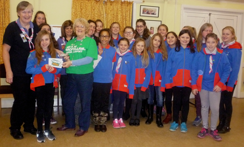 GIRLGUIDING IW SUPPORTS MACMILLAN