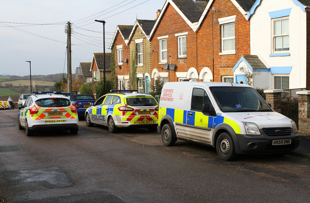 FORENSIC TEAMS ARRIVE AT GURNARD HOME