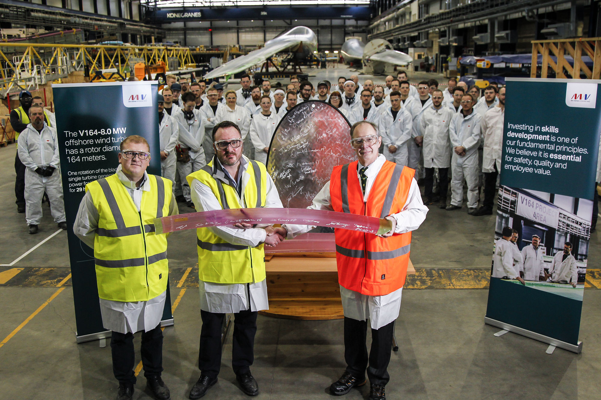 ANDREW TURNER CELEBRATES ISLE OF WIGHT WIND TURBINE SUCCESS