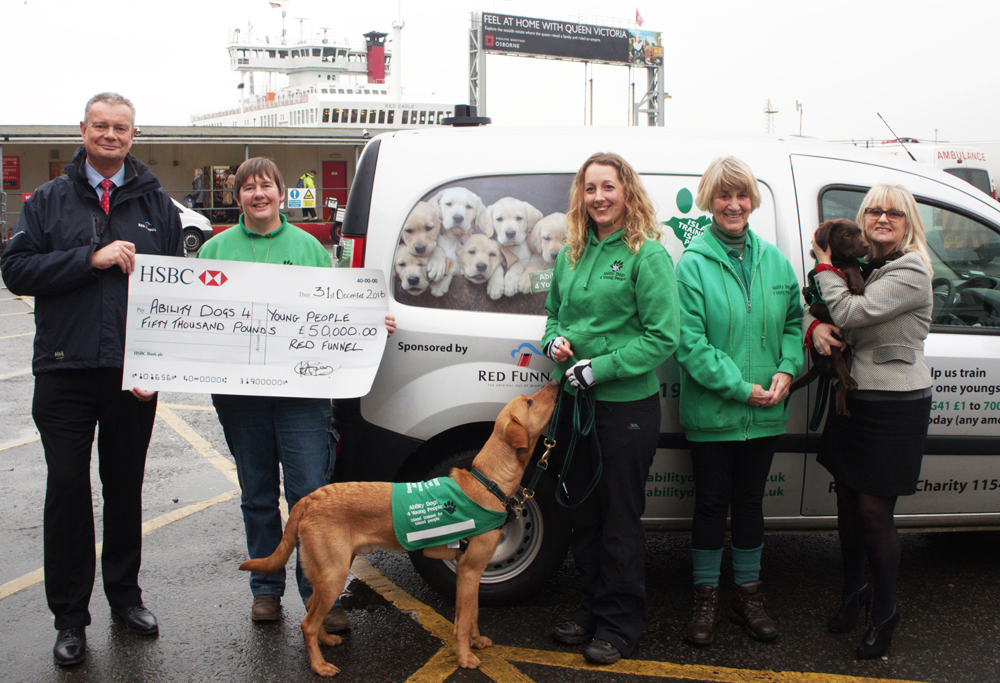 £50,000 RAISED FOR ABILITY DOGS 4 YOUNG PEOPLE