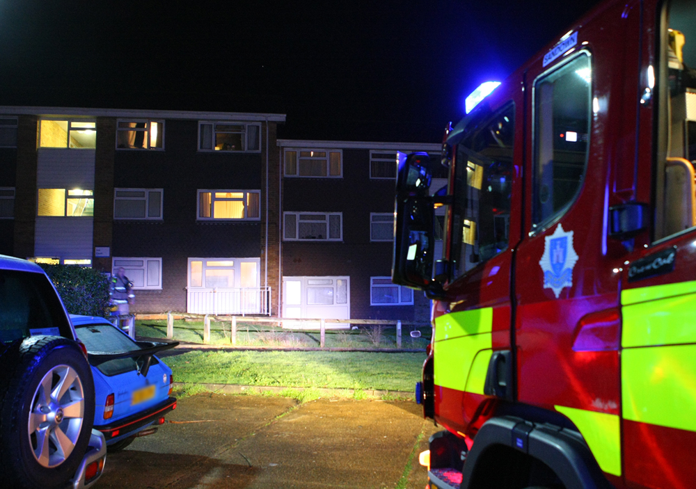 ELDERLY MAN RESCUED FROM FLAT FIRE