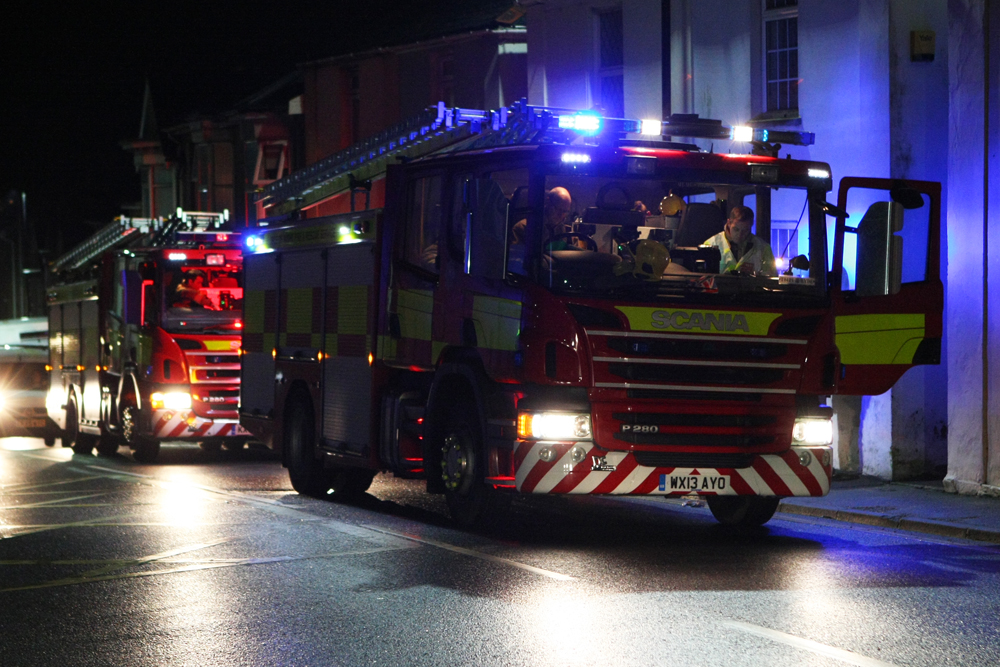HOUSE FIRE FEARS RESULT IN DOUBLE TURNOUT