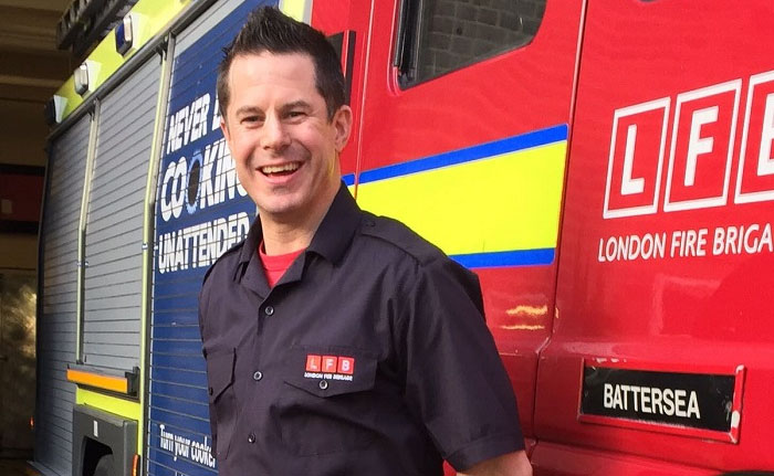LONDON FIREFIGHTER THANKED FOR HELPING COLLAPSED FERRY PASSENGER