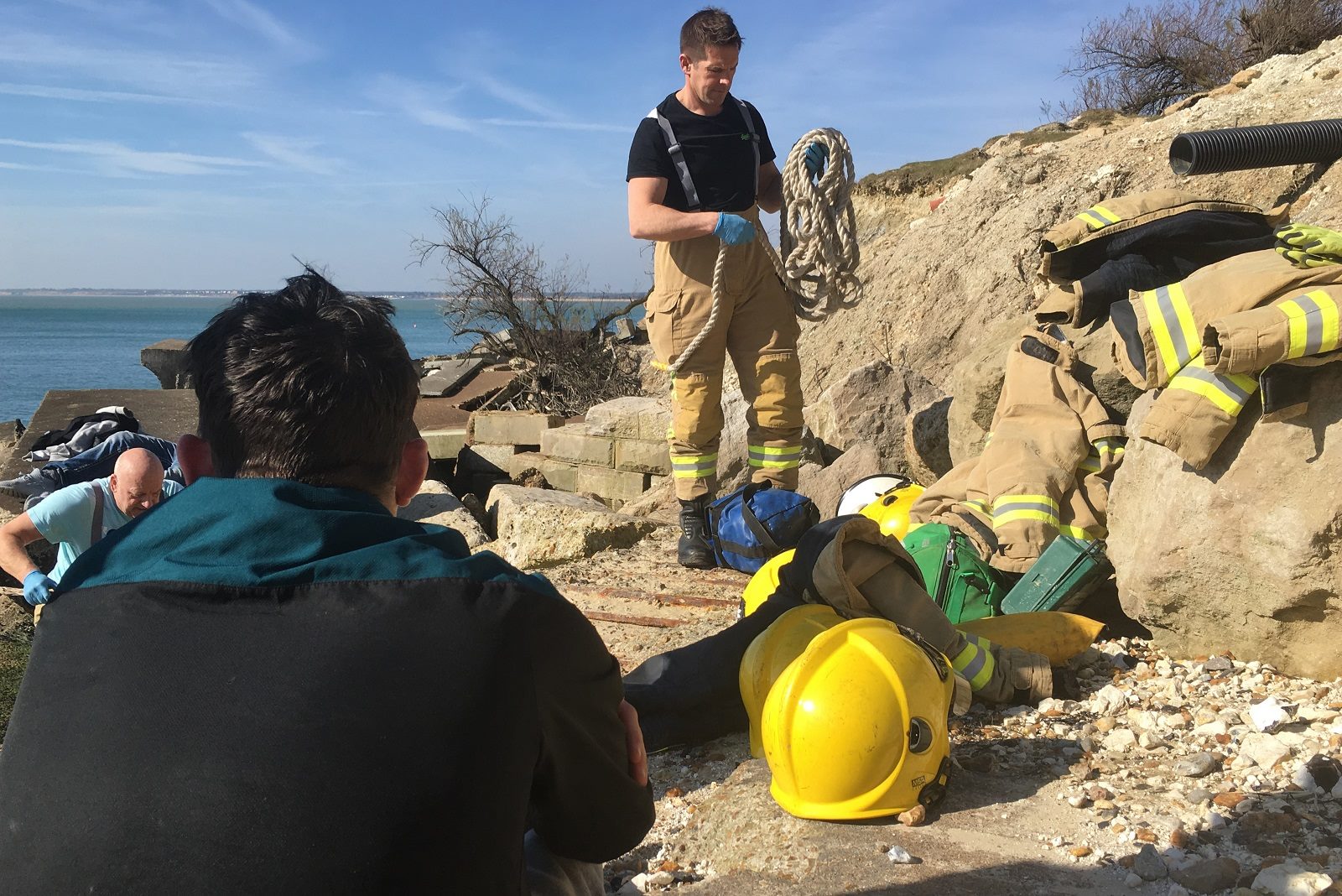 FIRE SERVICE CALLED TO RESCUE AT TOTLAND SEAFRONT