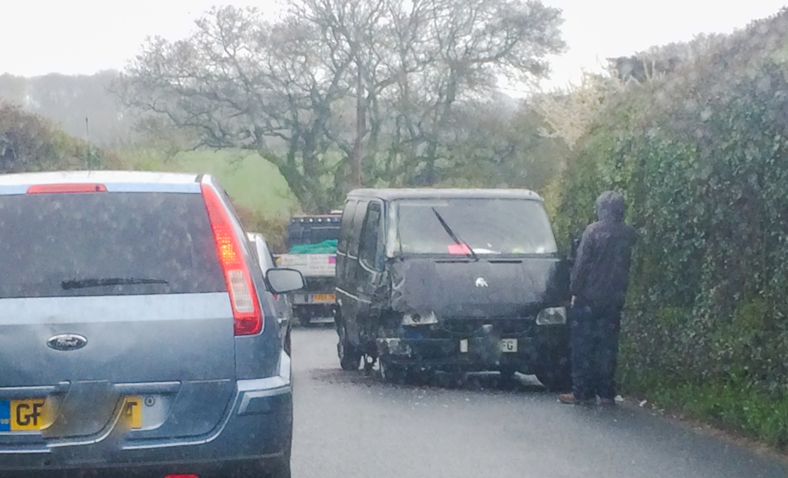 CRASH BETWEEN LORRY AND VAN ON ASHEY ROAD