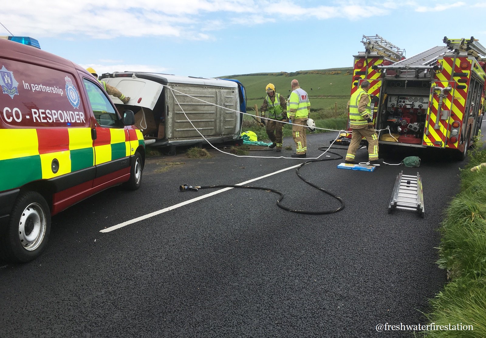 CRASH ON MILITARY ROAD AT COMPTON