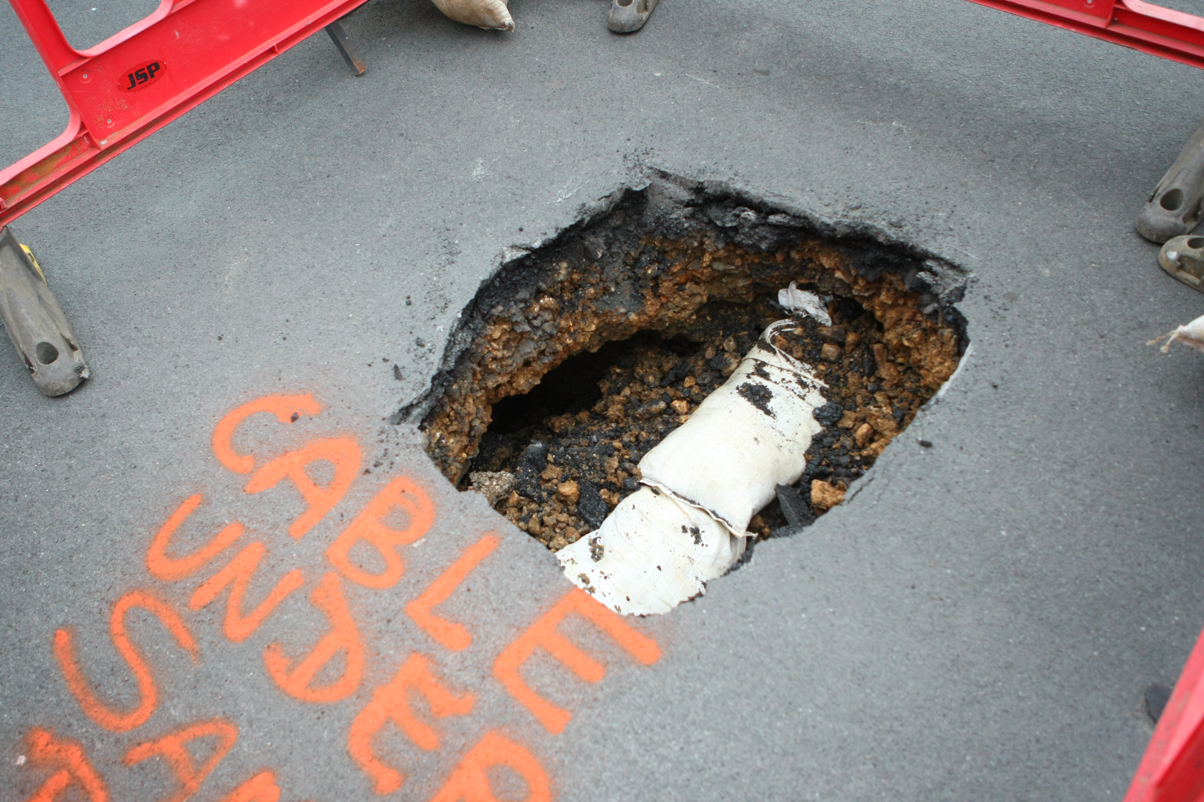 SMALL SINK HOLE OPENS UP IN RYDE