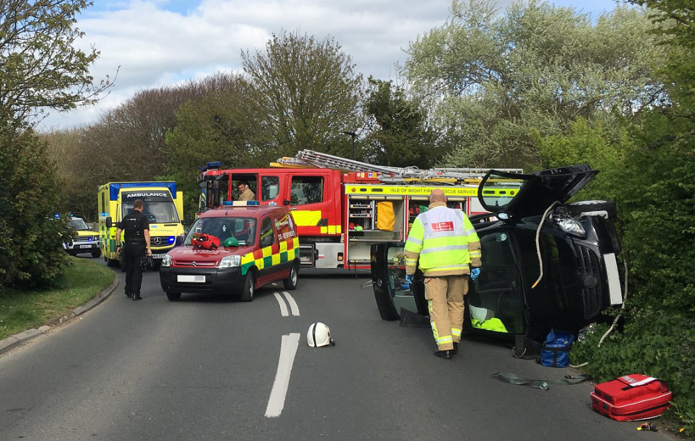 EMERGENCY RESPONSE TO CRASH NEAR YARMOUTH