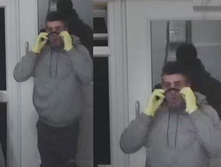 CCTV IMAGE RELEASED OF MAN WANTED OVER ATTEMPTED BURGLARY