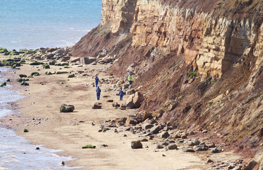 LARGE CLIFF FALL NEAR BRIGHSTONE