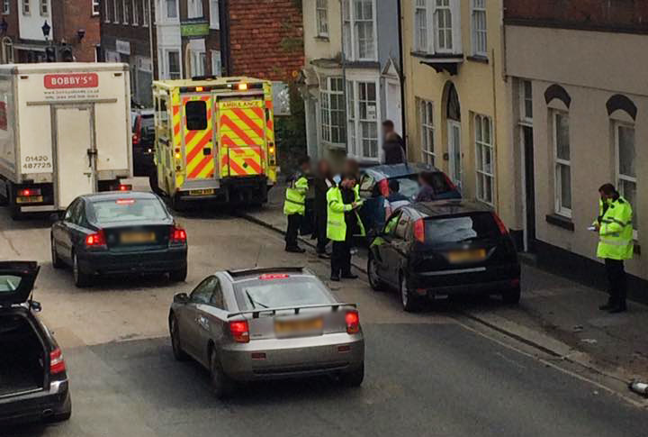 TRAFFIC DISRUPTION AFTER BOLLARD COLLISION