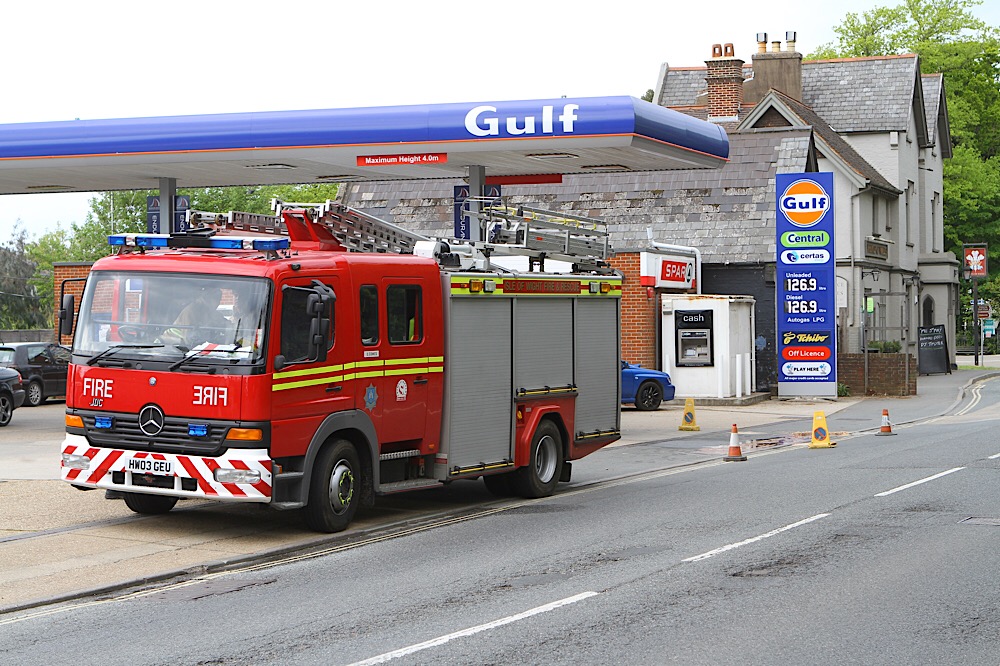 FUEL SPILL AT EAST COWES GARAGE