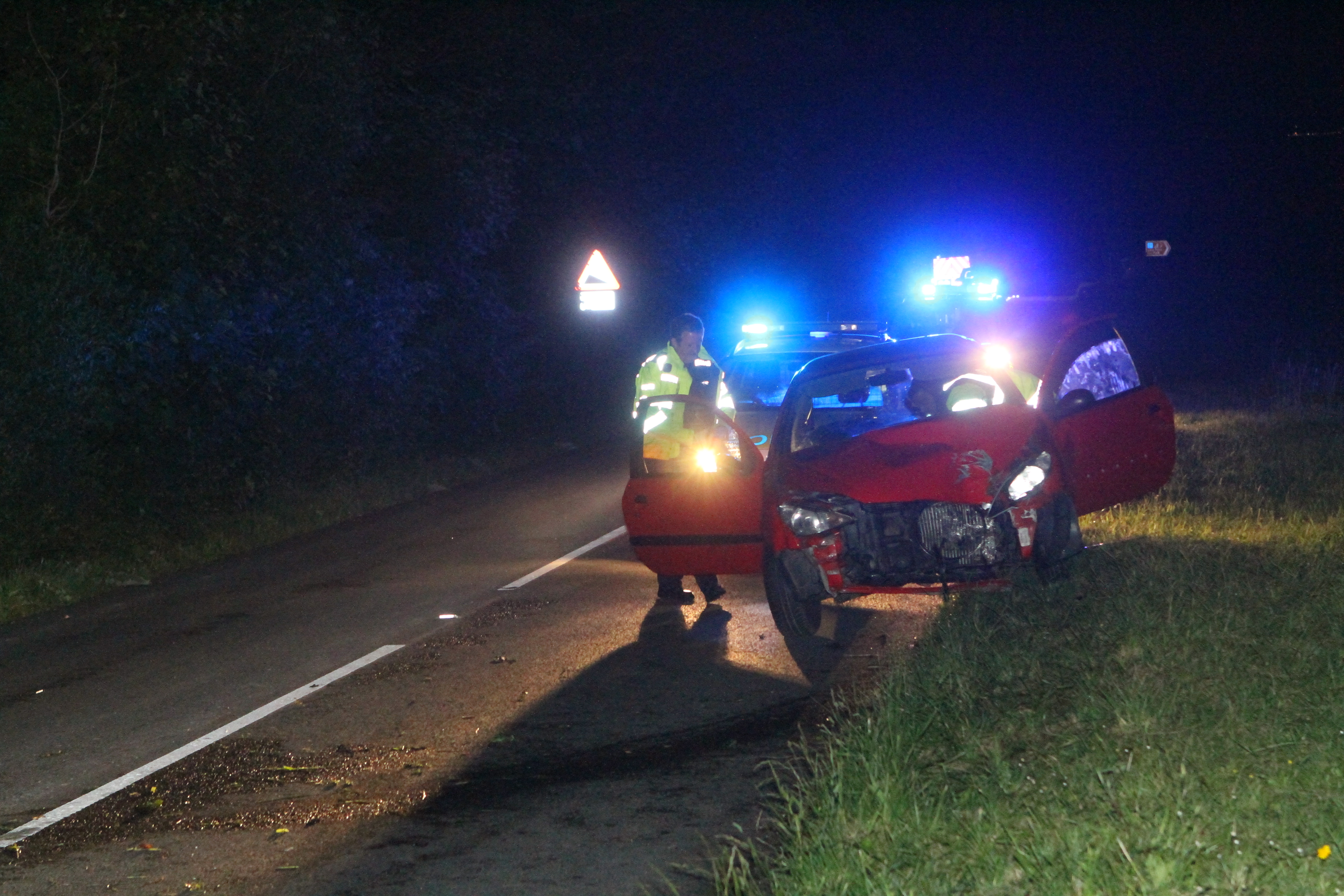 DRIVER FLEES FROM BRADING DOWN CRASH